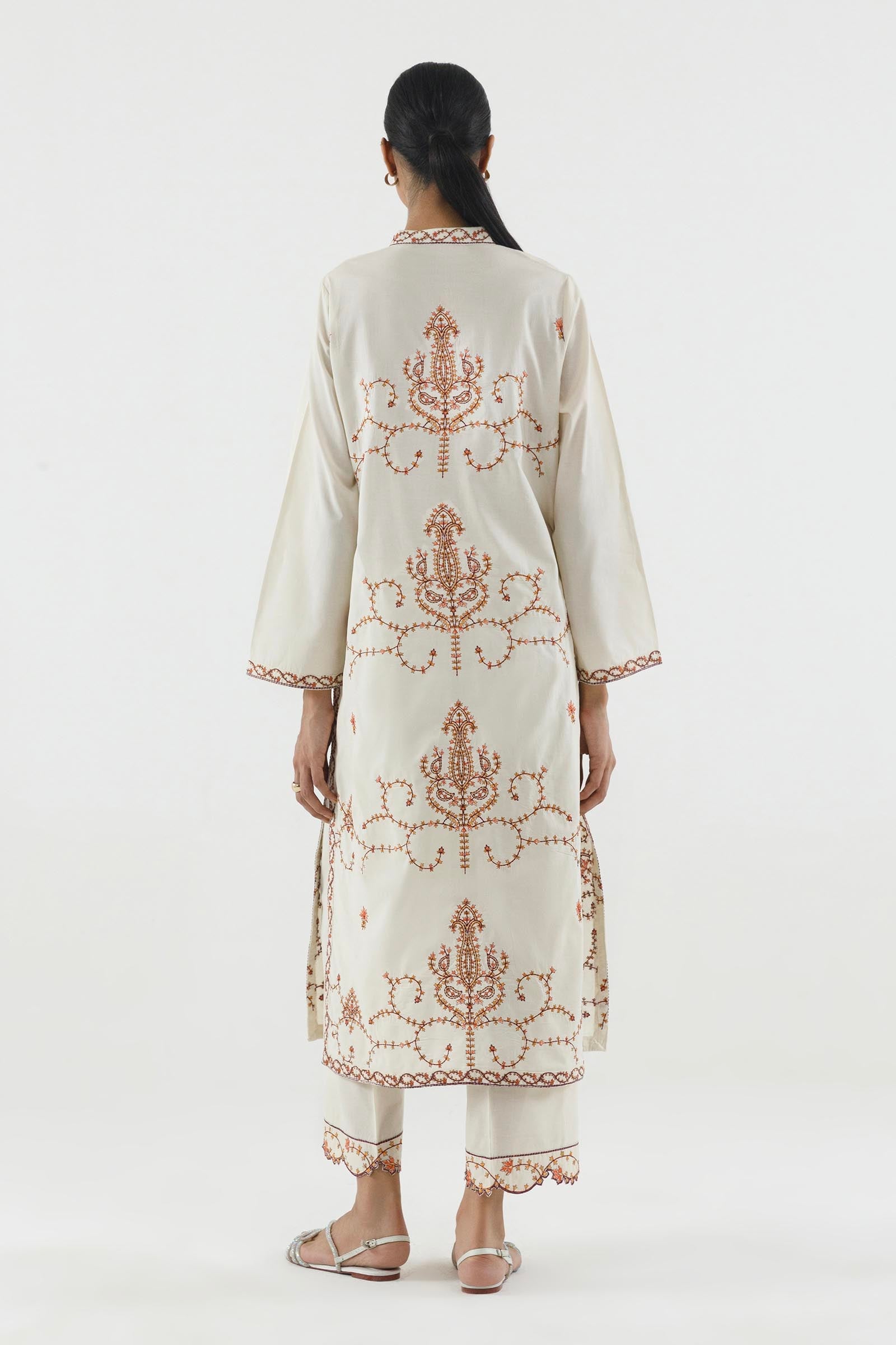 Stitched Embroidered Lawn Shirt+ Culotte