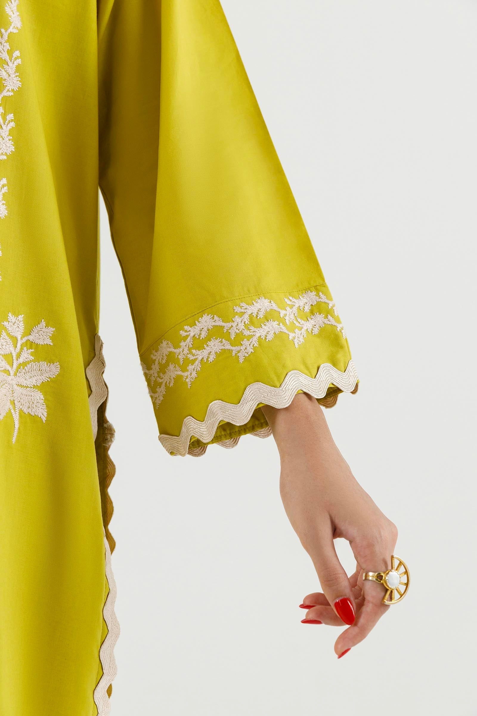 Stitched Embroidered Lawn Shirt+ Culotte