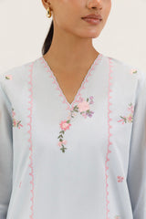 Stitched Embroidered Lawn Shirt+ Culotte