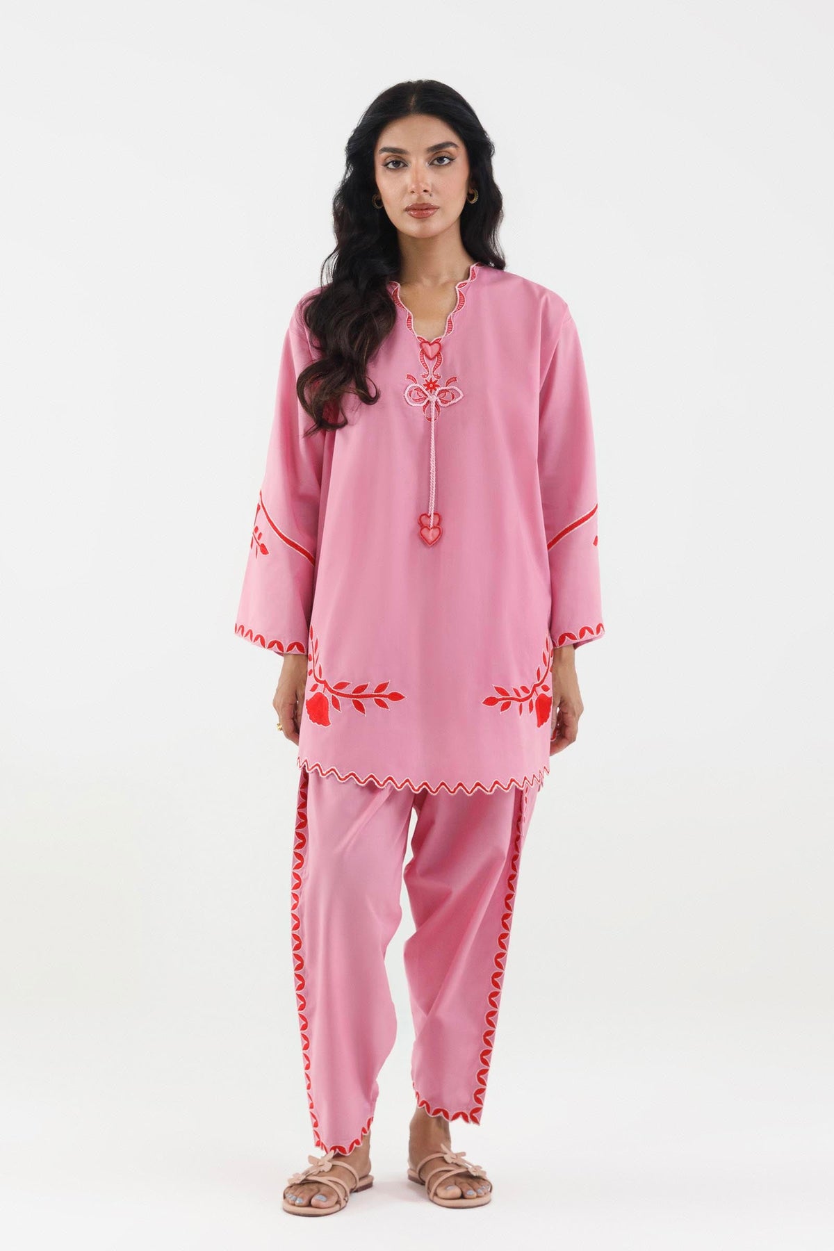 Stitched Embroidered Lawn Shirt+ Shalwar
