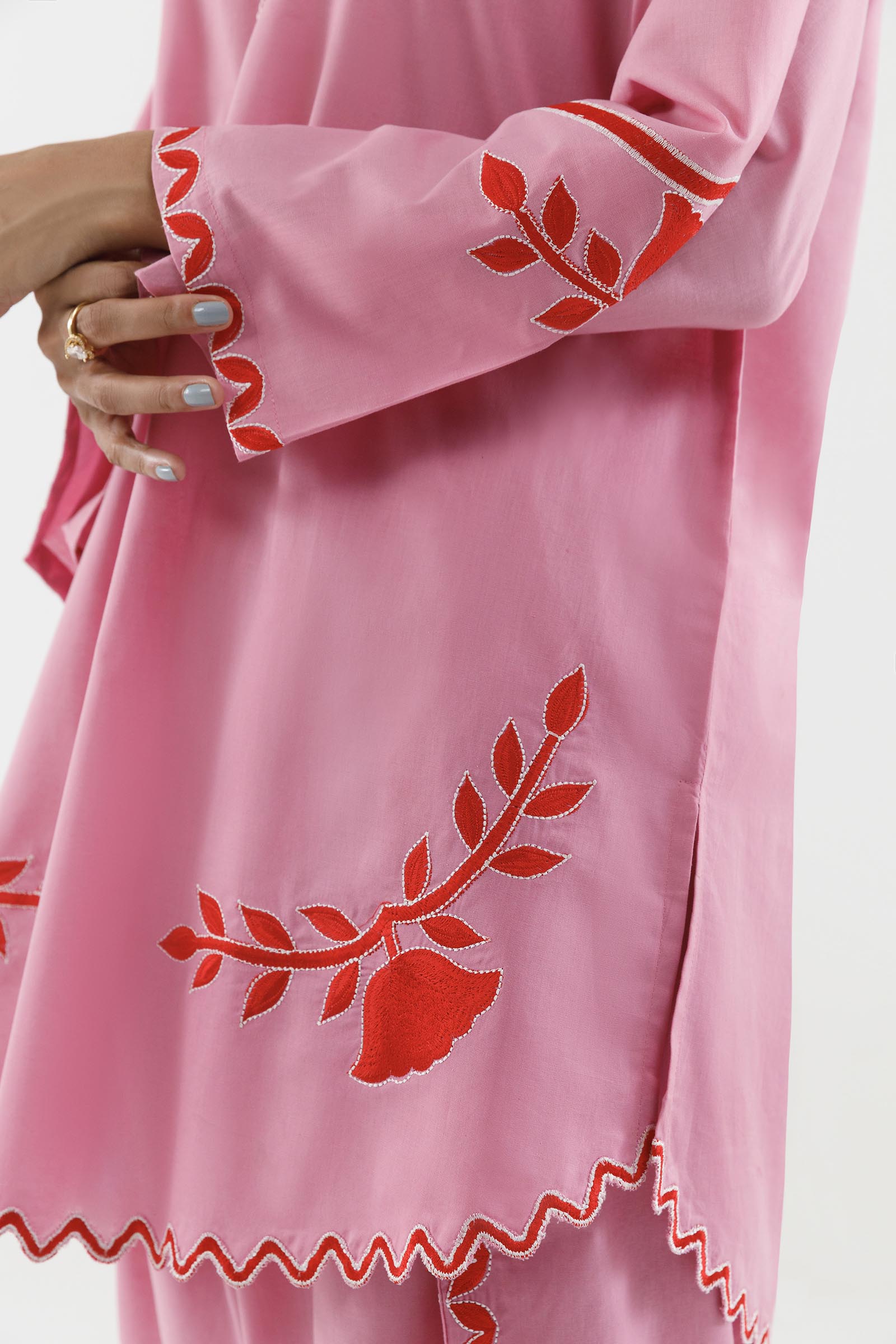 Stitched Embroidered Lawn Shirt+ Shalwar