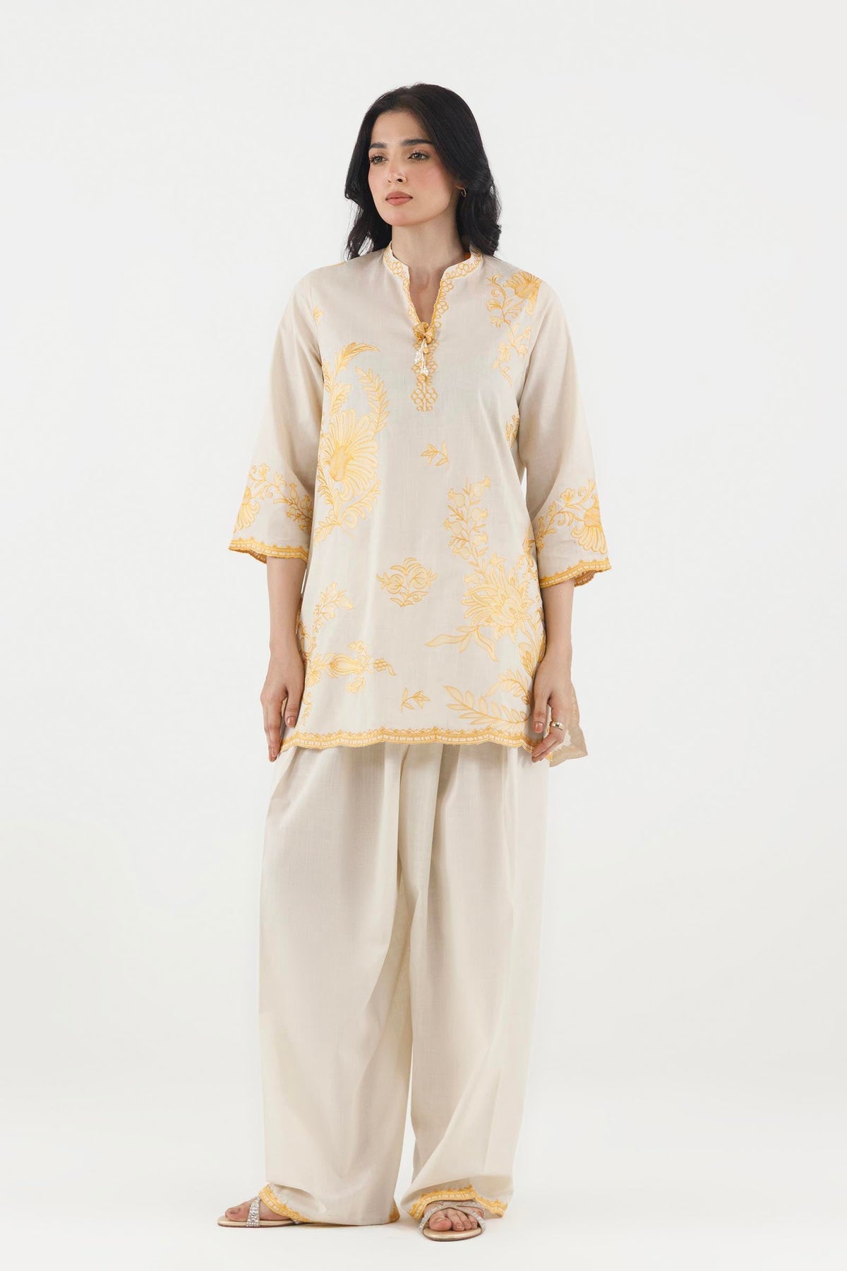 Stitched Embroidered Lawn Shirt+ Shalwar