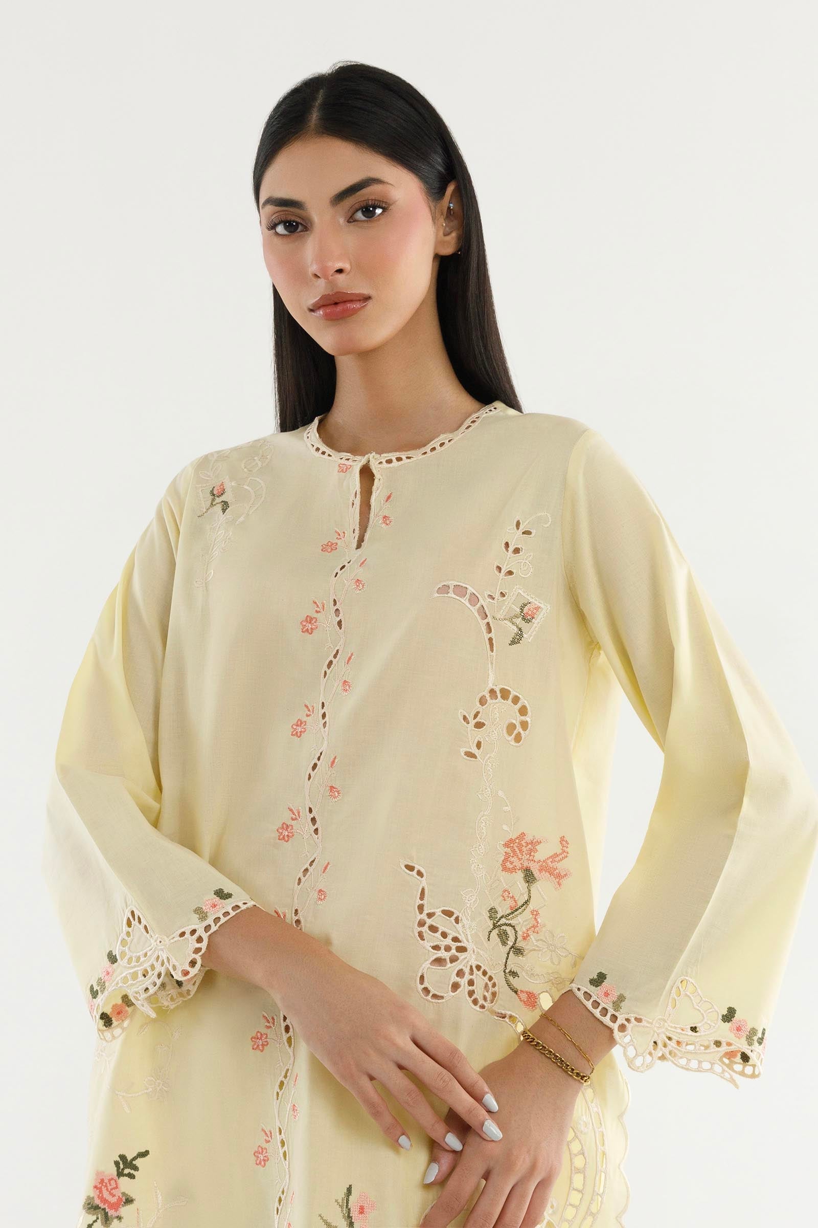 Stitched Embroidered Lawn Shirt+ Shalwar