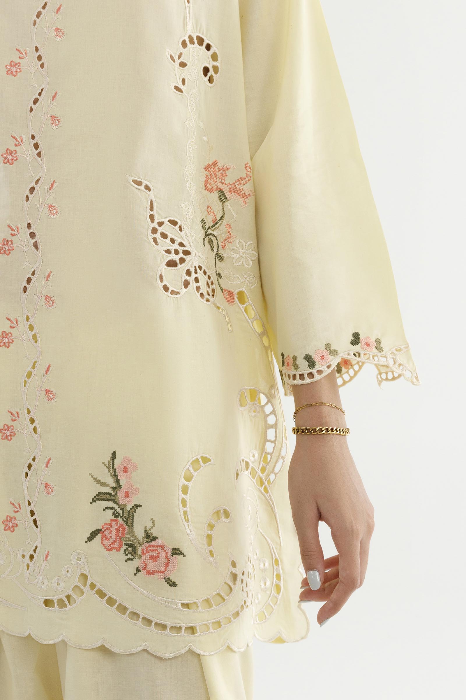 Stitched Embroidered Lawn Shirt+ Shalwar