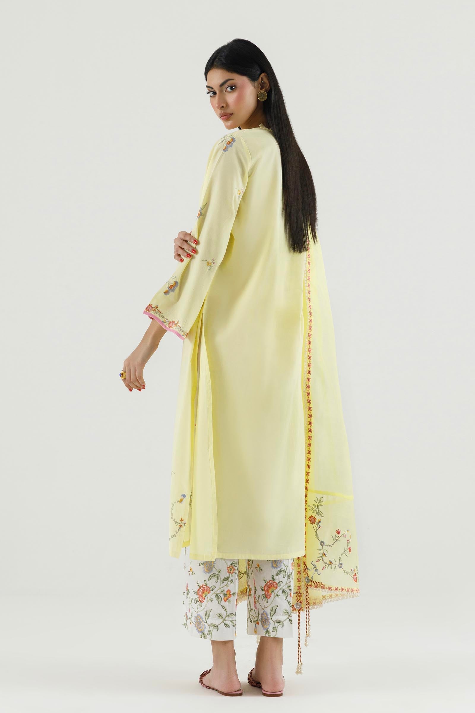 Stitched Embroidered Lawn Suit