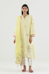 Stitched Embroidered Lawn Suit