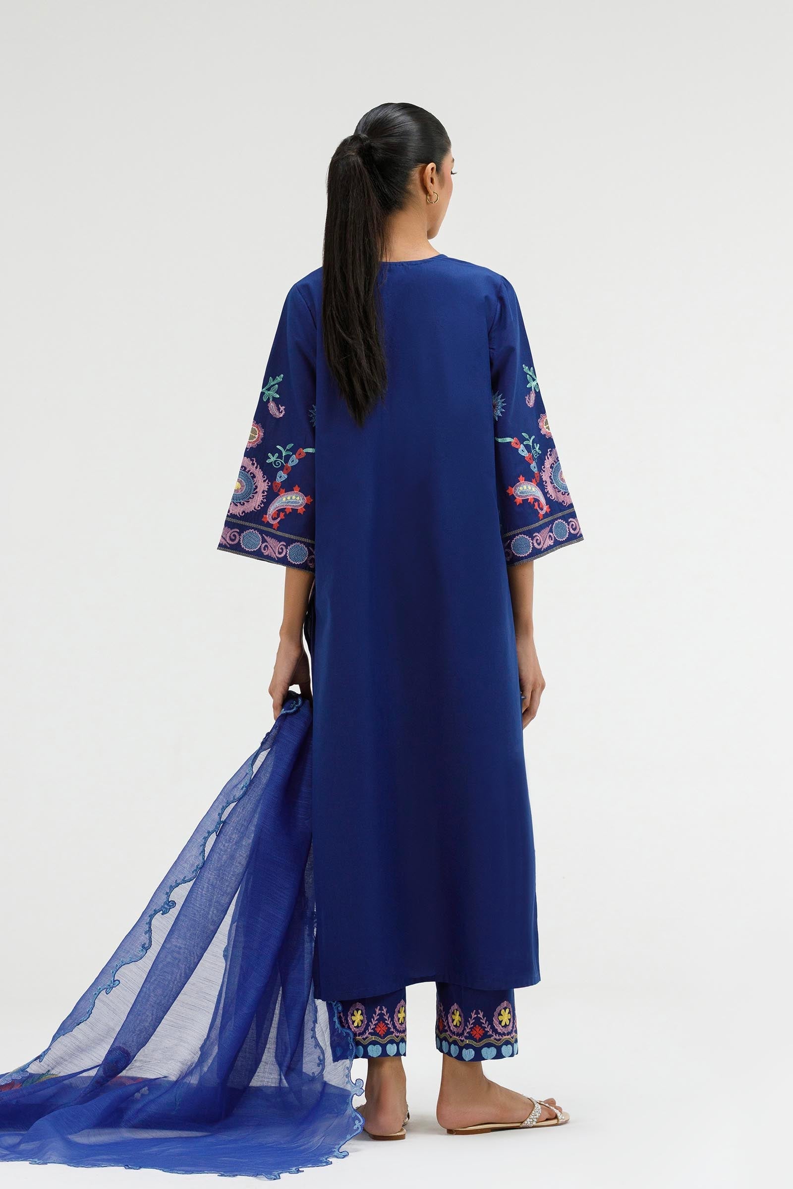 Stitched Embroidered Lawn Suit