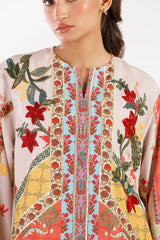 Stitched Embroidered Raw Silk Suit