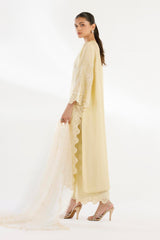 Stitched Embroidered Sheesha Silk Shirt+ Culotte