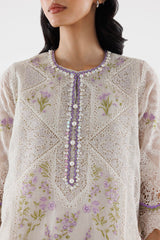Stitched Printed Woven Net Suit
