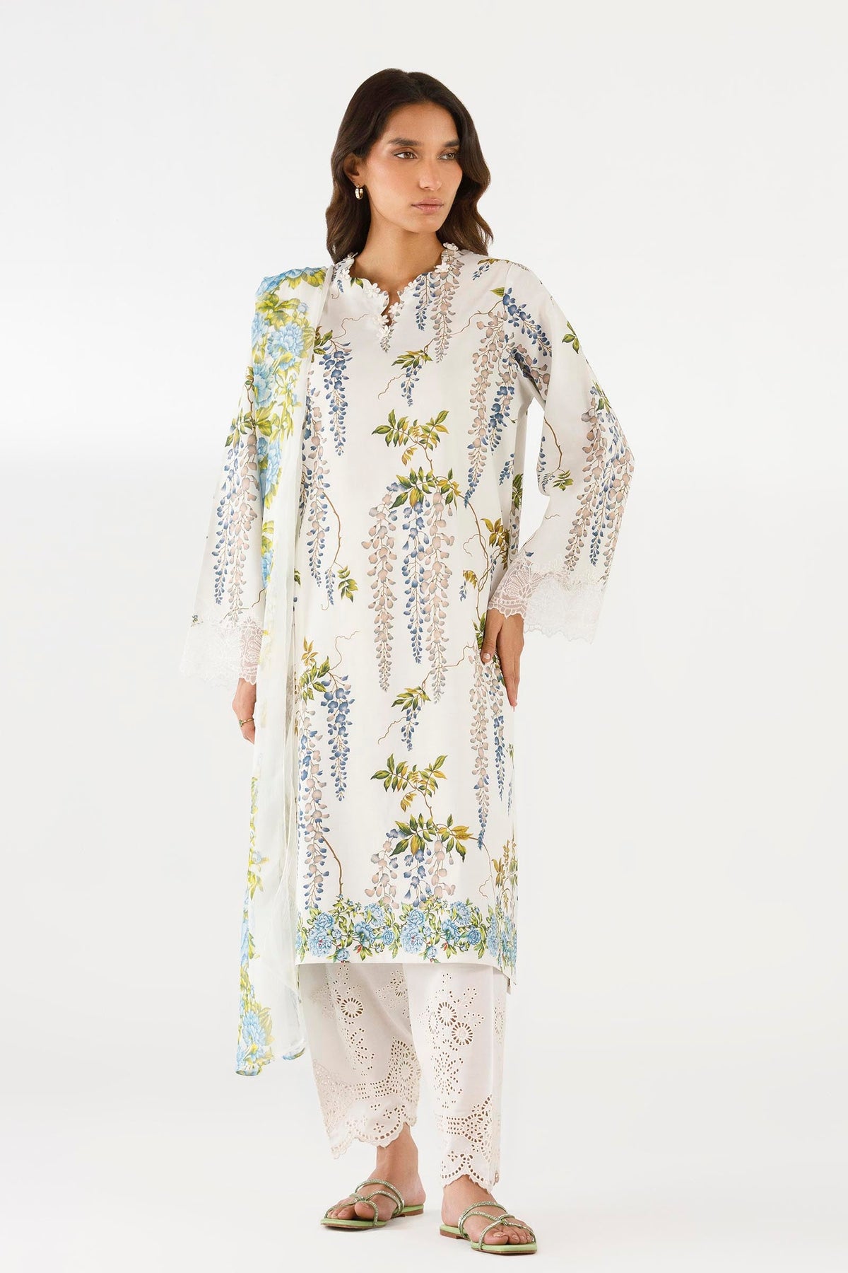 Stitched Printed Lawn Shirt+ Dupatta