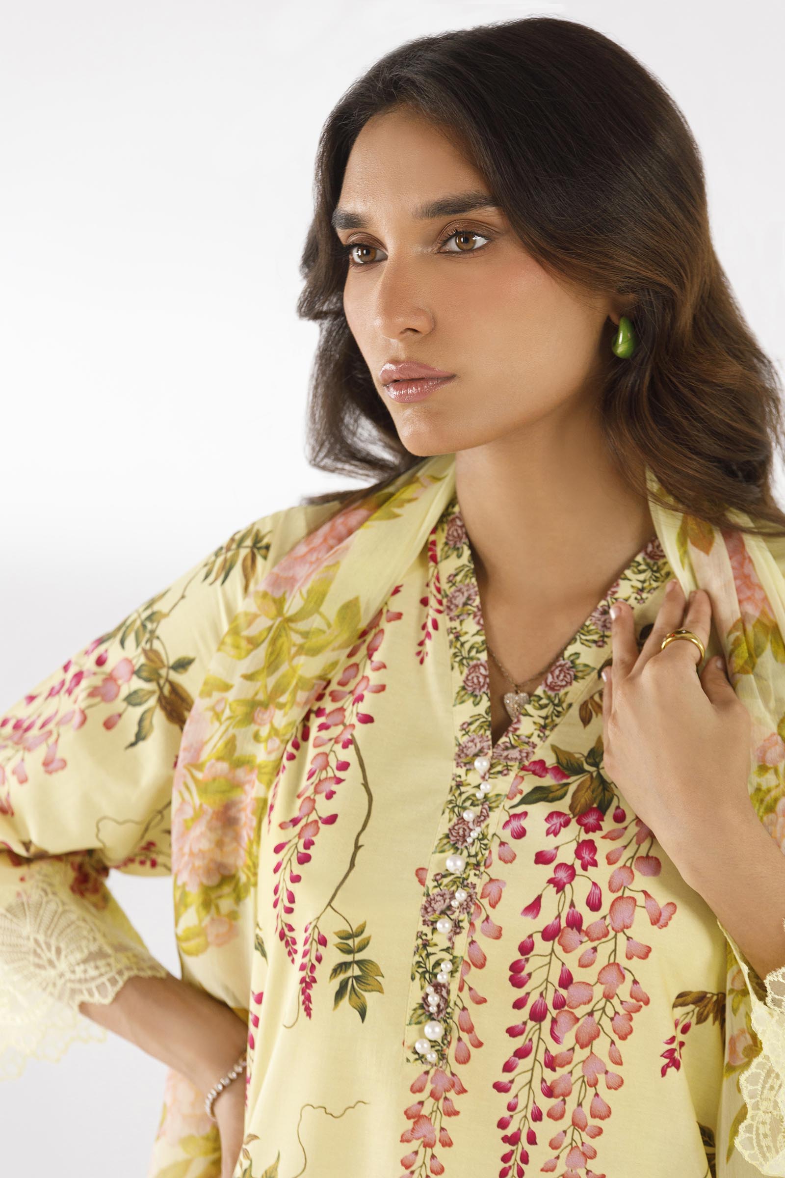 Stitched Printed Lawn Shirt+ Dupatta