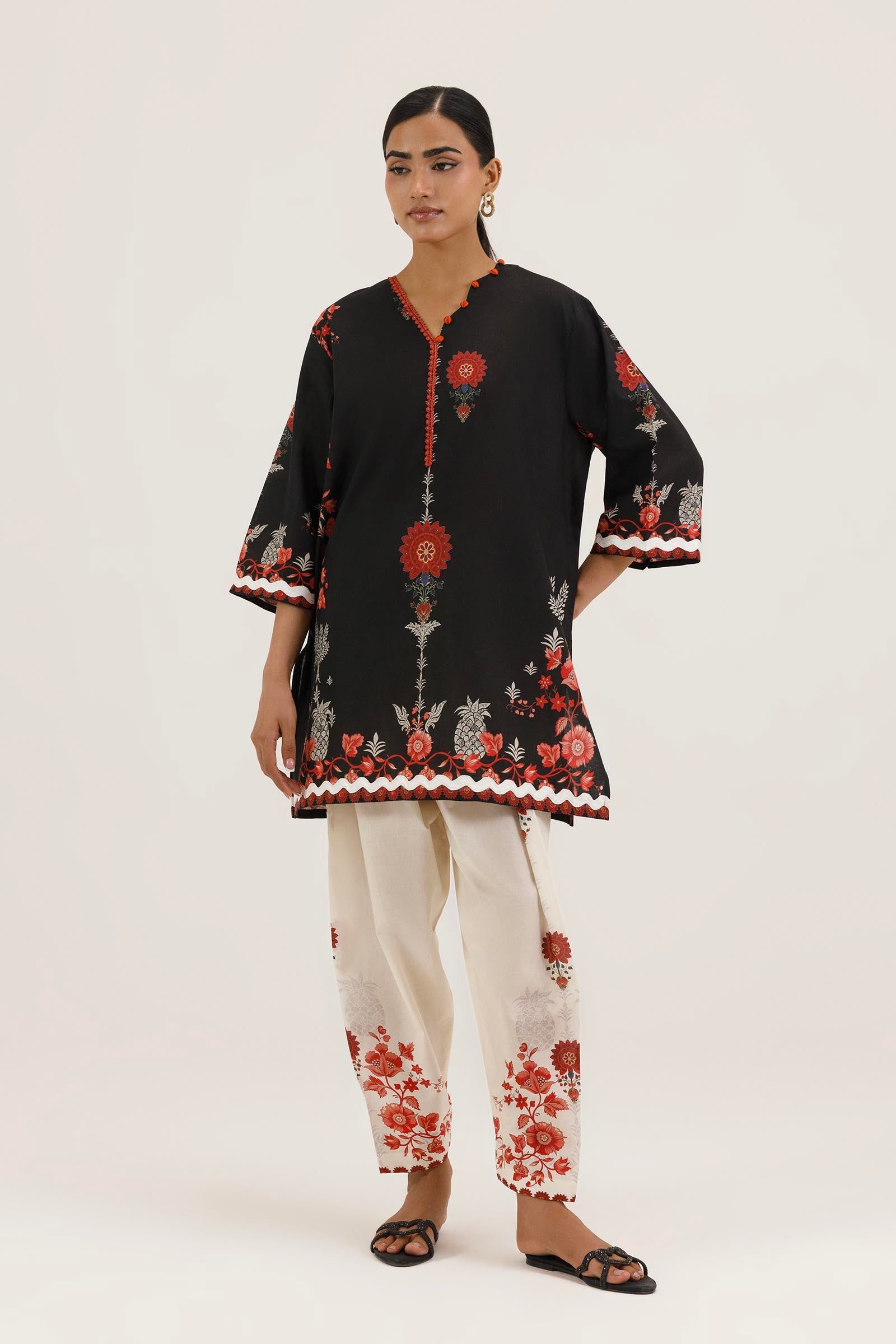 Stitched Printed Lawn Shirt+ Bottom