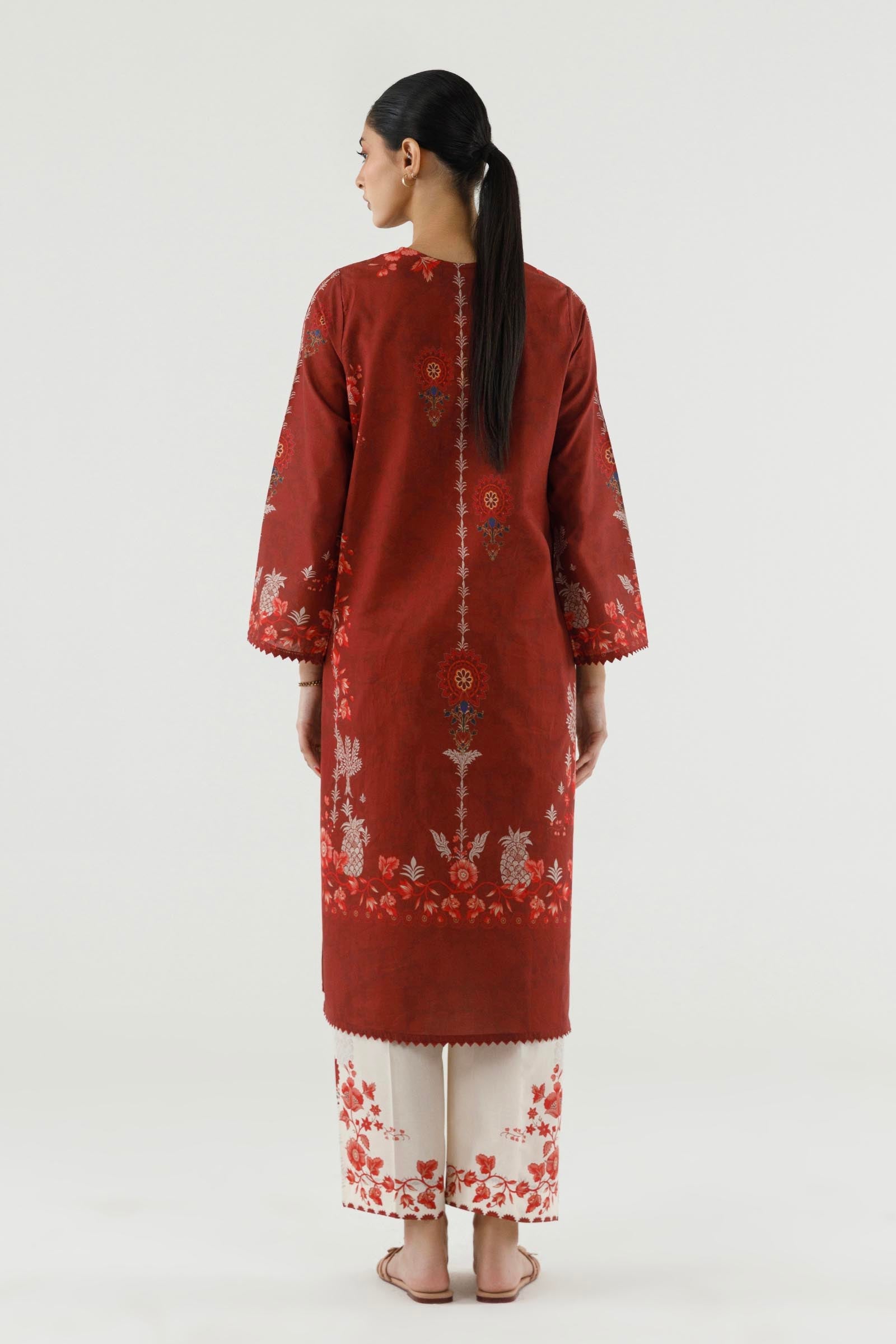 Stitched Printed Lawn Shirt+ Bottom