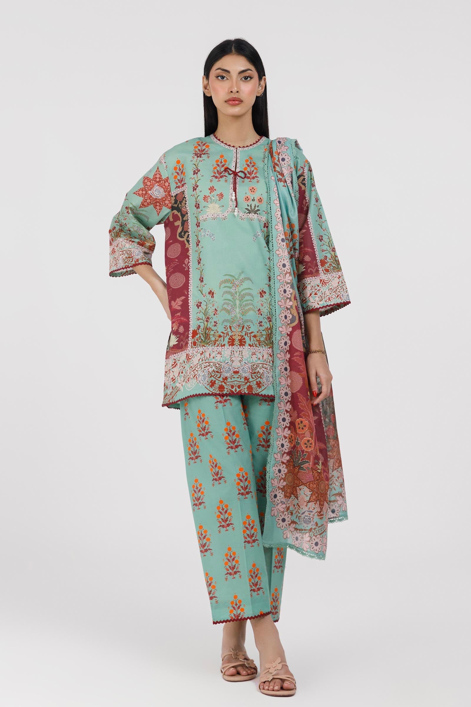Stitched Printed Lawn Suit