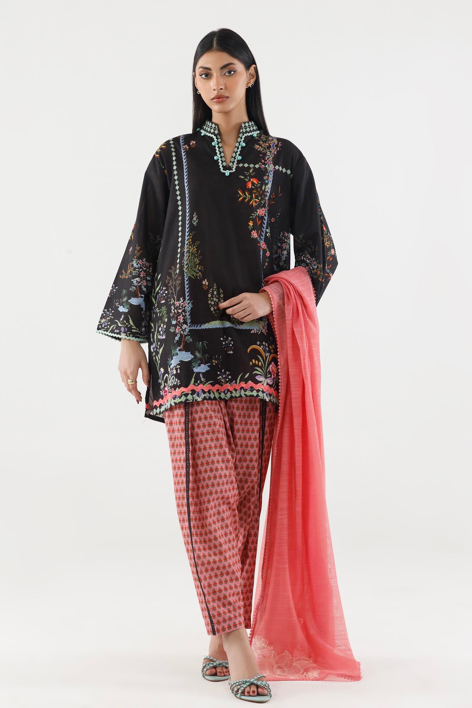 Stitched Printed Cambric Suit
