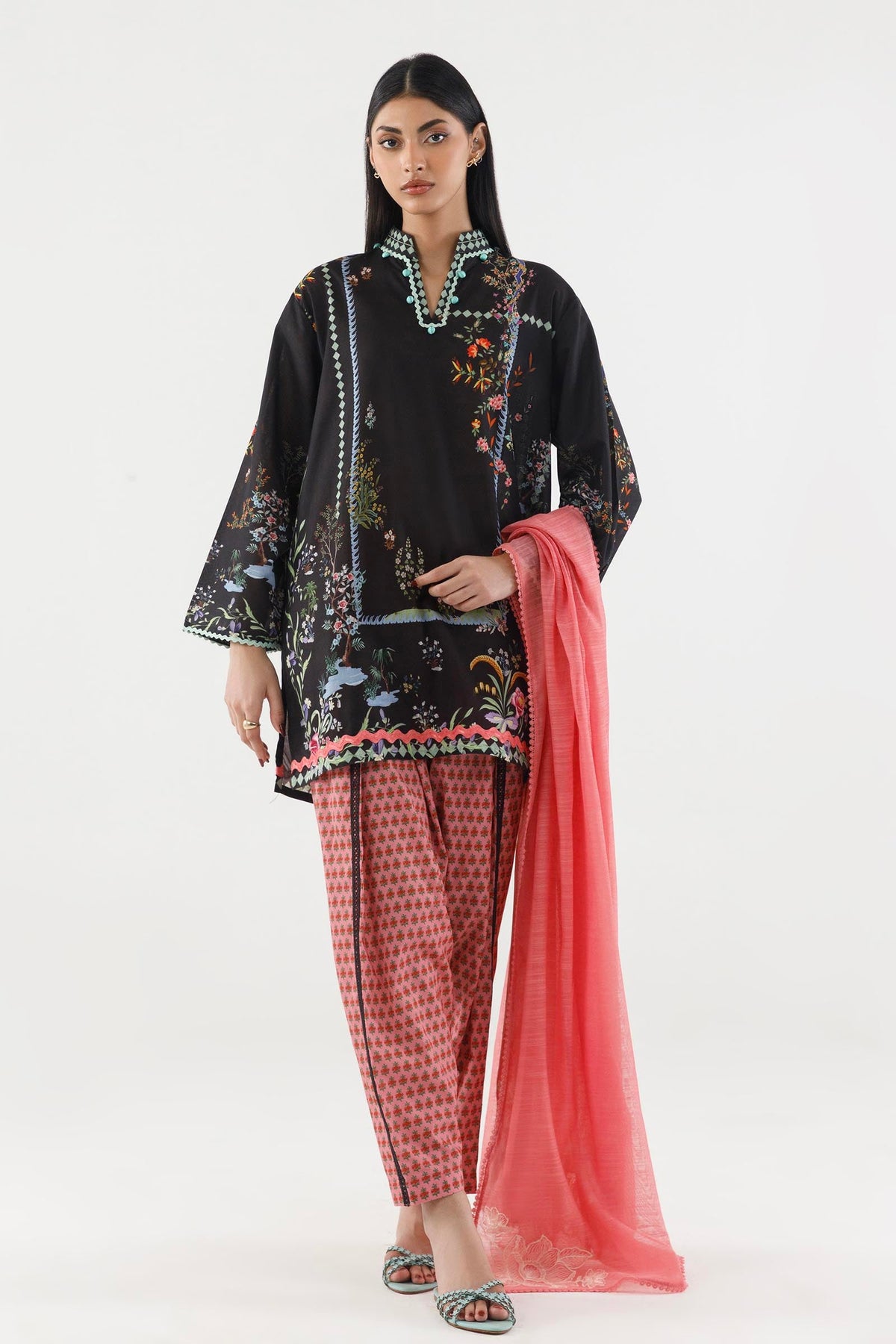 Stitched Printed Cambric Suit