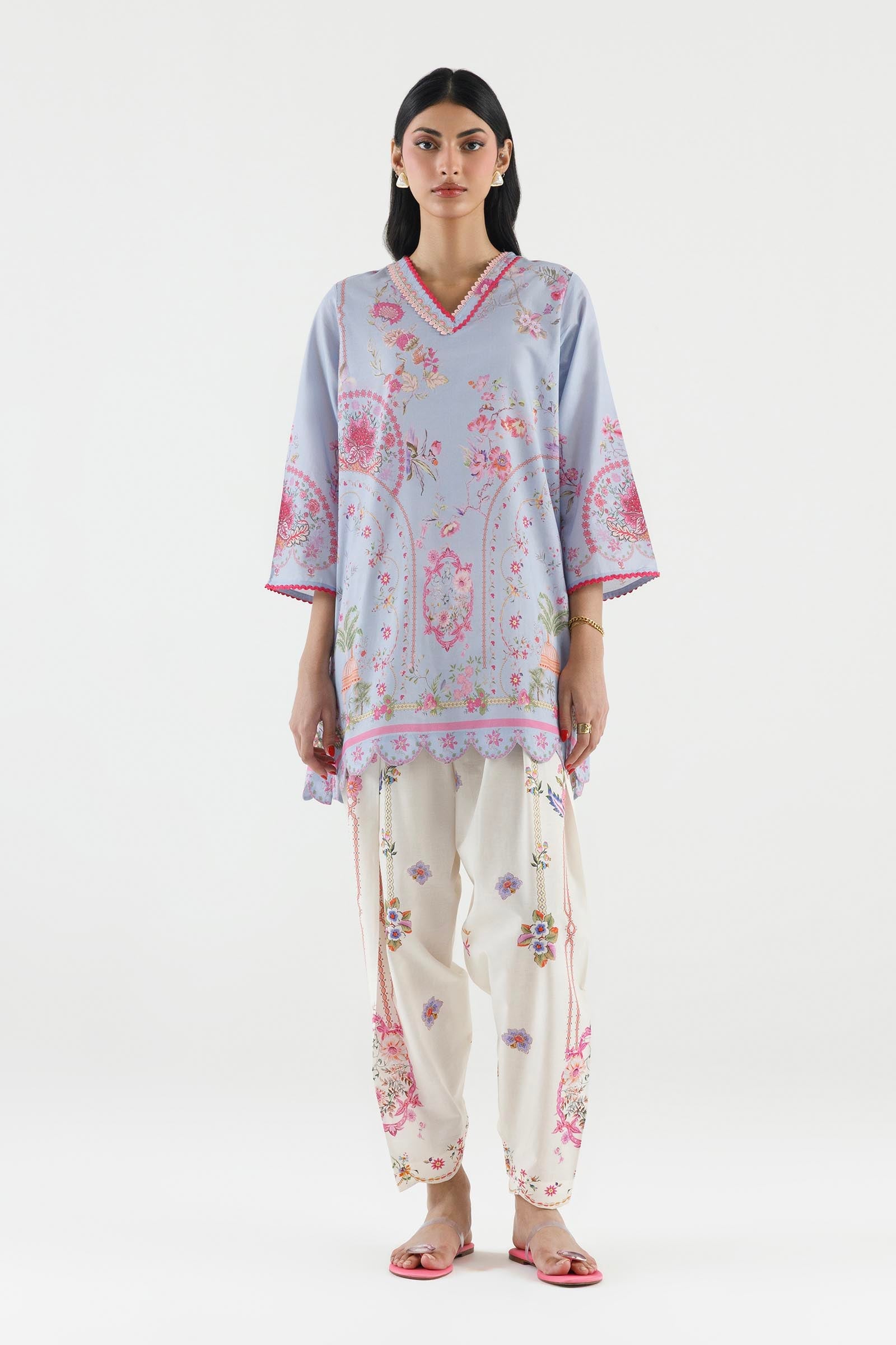 Stitched Printed Lawn Shirt+ Shalwar