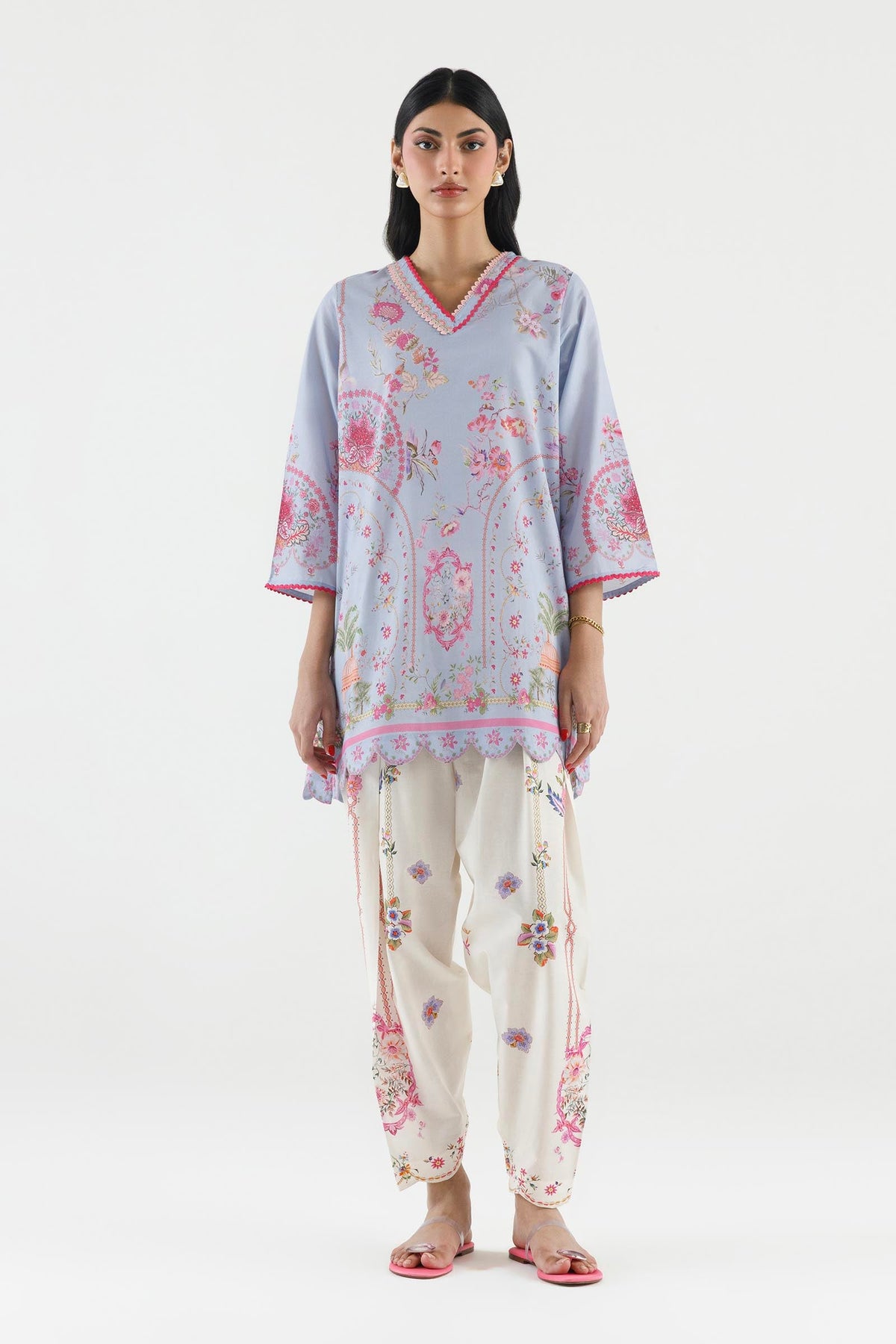 Stitched Printed Lawn Shirt+ Shalwar
