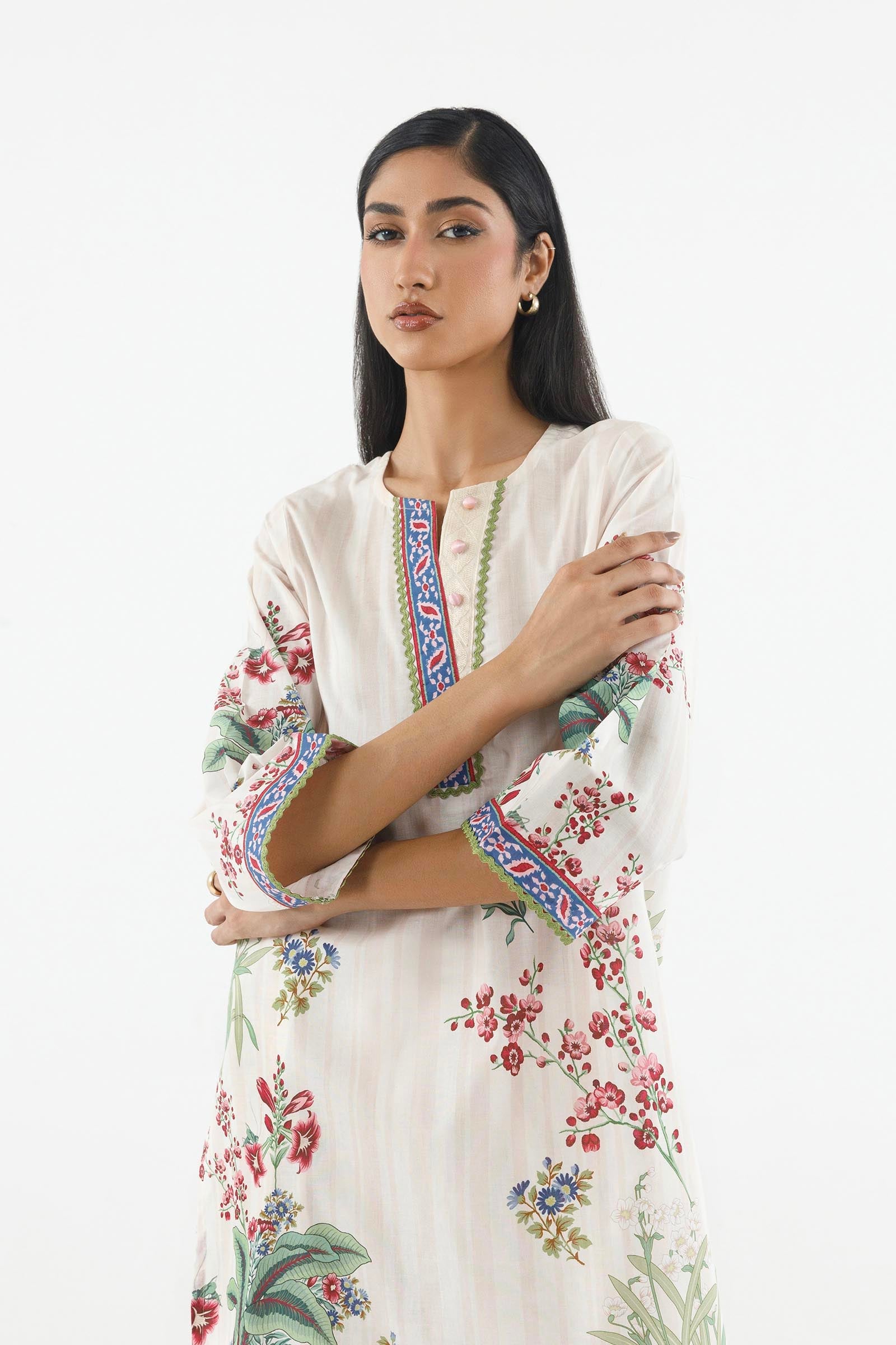 Stitched Printed Cambric Shirt+ Shalwar