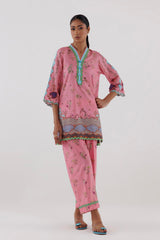 Stitched Printed Lawn Shirt+ Culotte