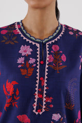 Stitched Printed Lawn Shirt+ Culotte