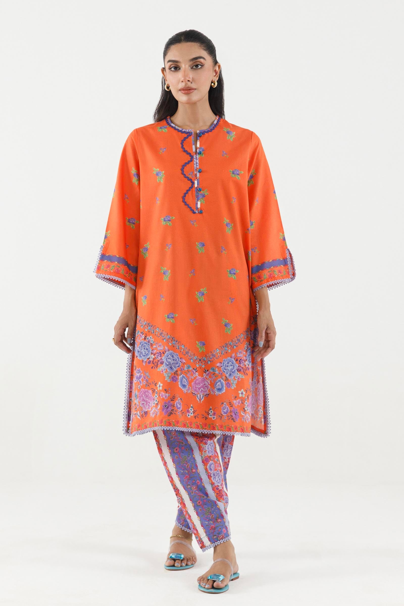 Stitched Printed Lawn Shirt+ Shalwar