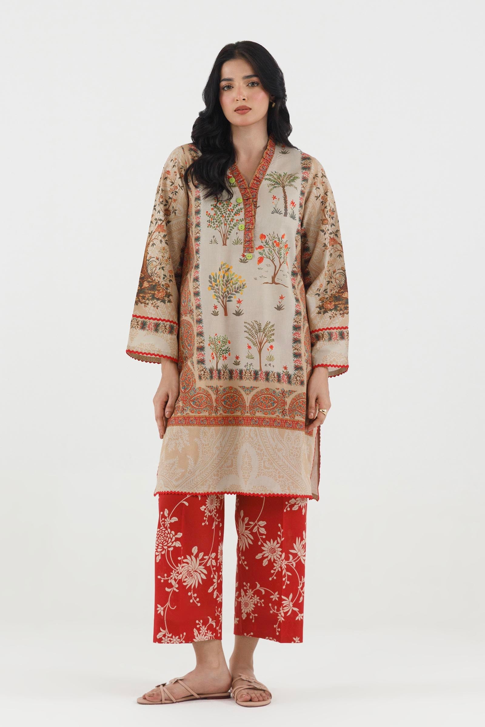 Stitched Printed Lawn Shirt+ Shalwar