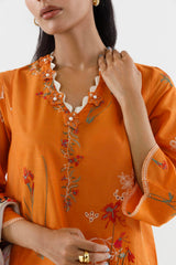 Stitched Embroidered Muzlin Suit