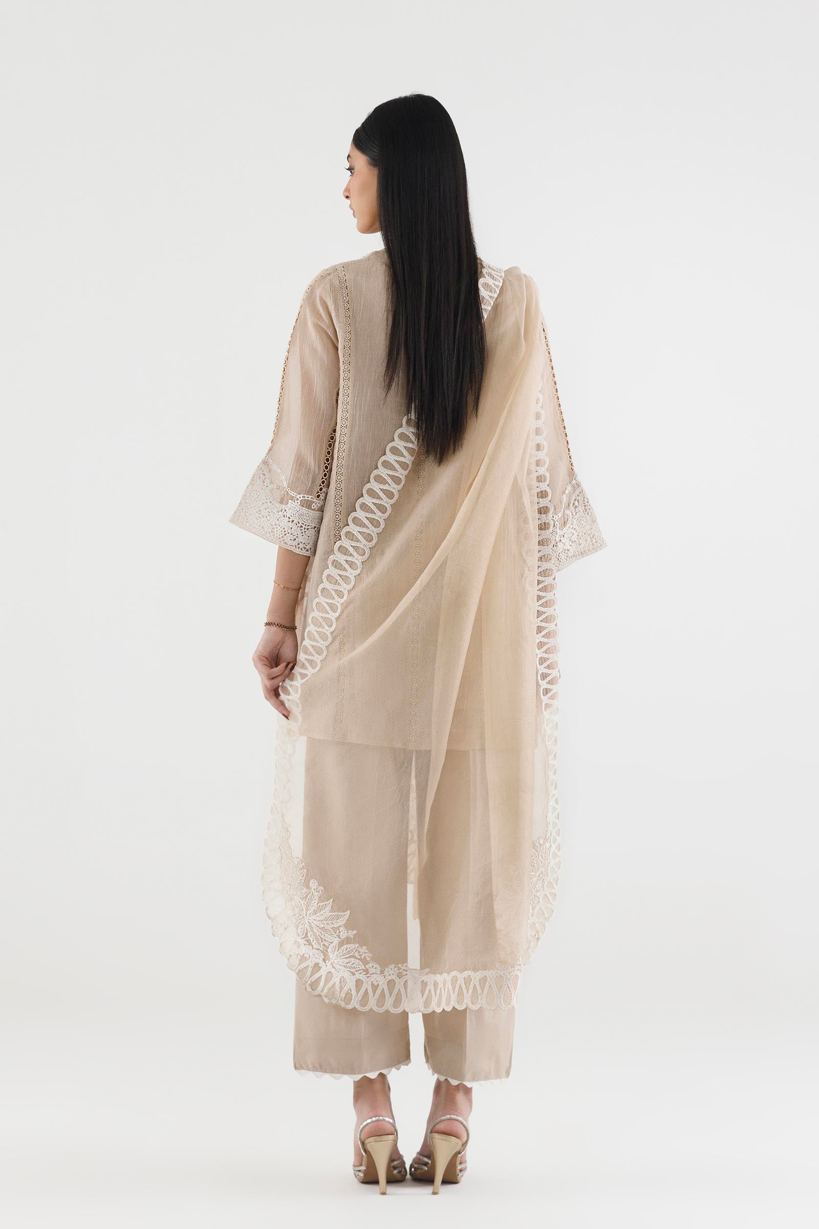 Stitched Embroidered Muzlin Suit