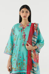 Stitched Embroidered Muzlin Suit