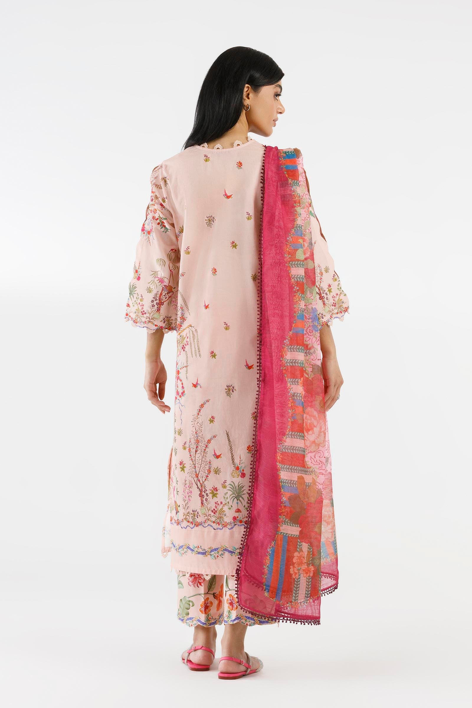 Stitched Embroidered Muzlin Suit