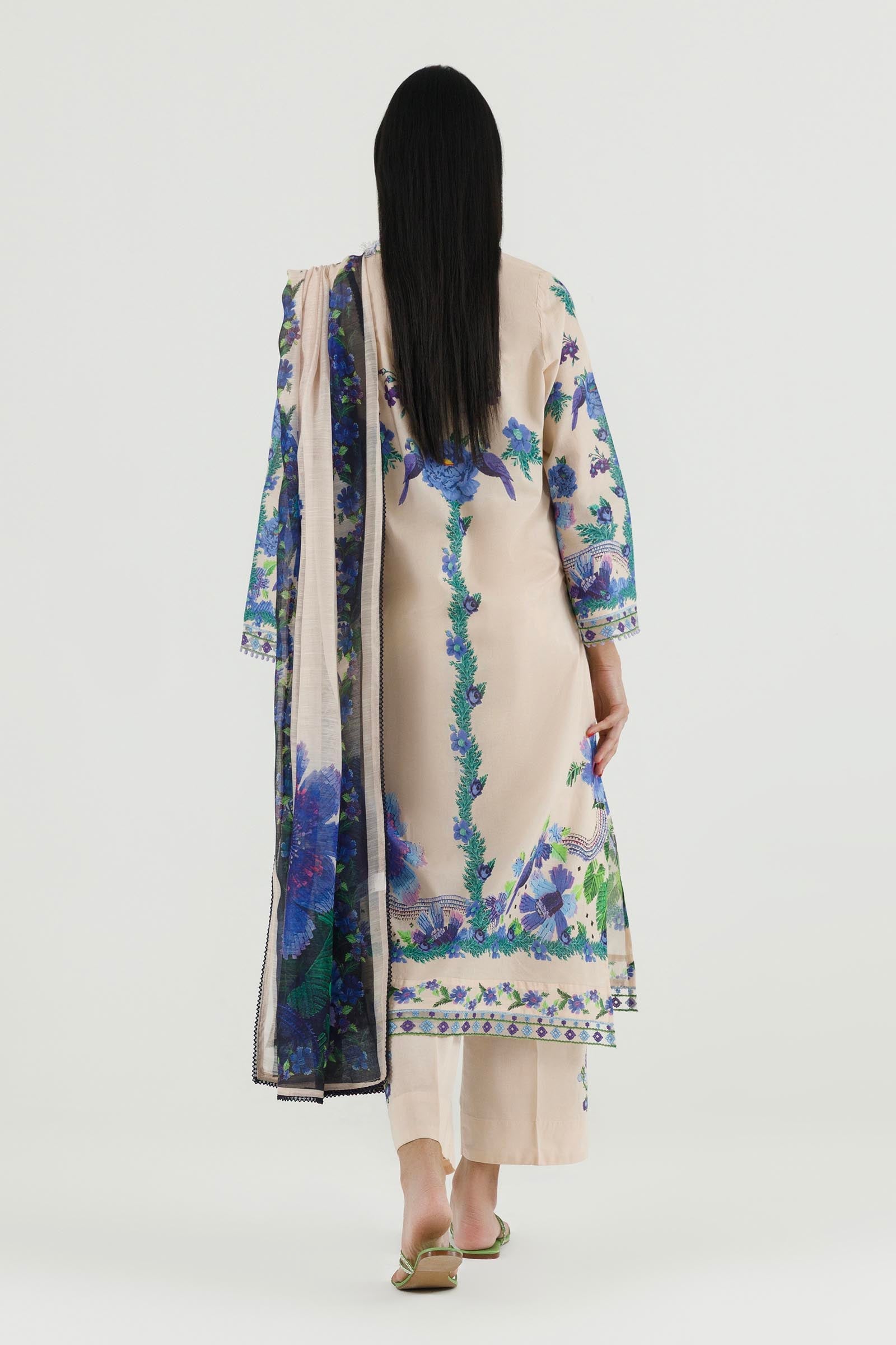 Stitched Embroidered Muzlin Suit