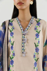 Stitched Embroidered Muzlin Suit