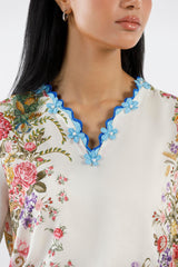 Stitched Embroidered Muzlin Suit