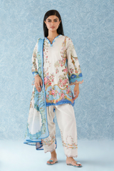 Stitched Embroidered Muzlin Suit
