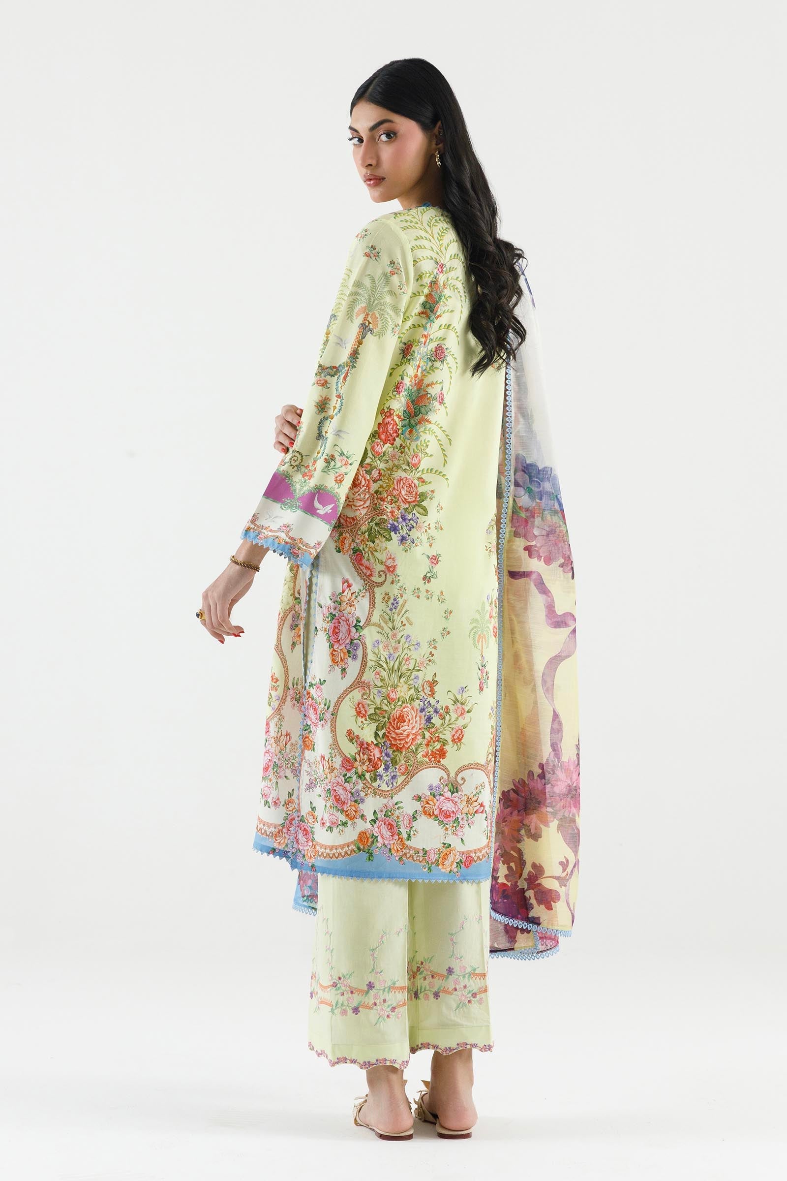 Stitched Embroidered Muzlin Suit
