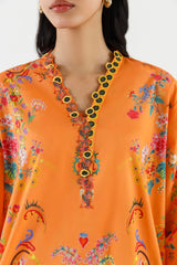 Stitched Embroidered Muzlin Suit