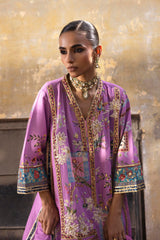 Stitched Embroidered Raw Silk Suit
