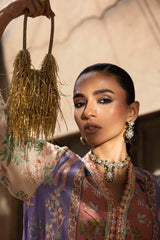 Stitched Embroidered Raw Silk Suit
