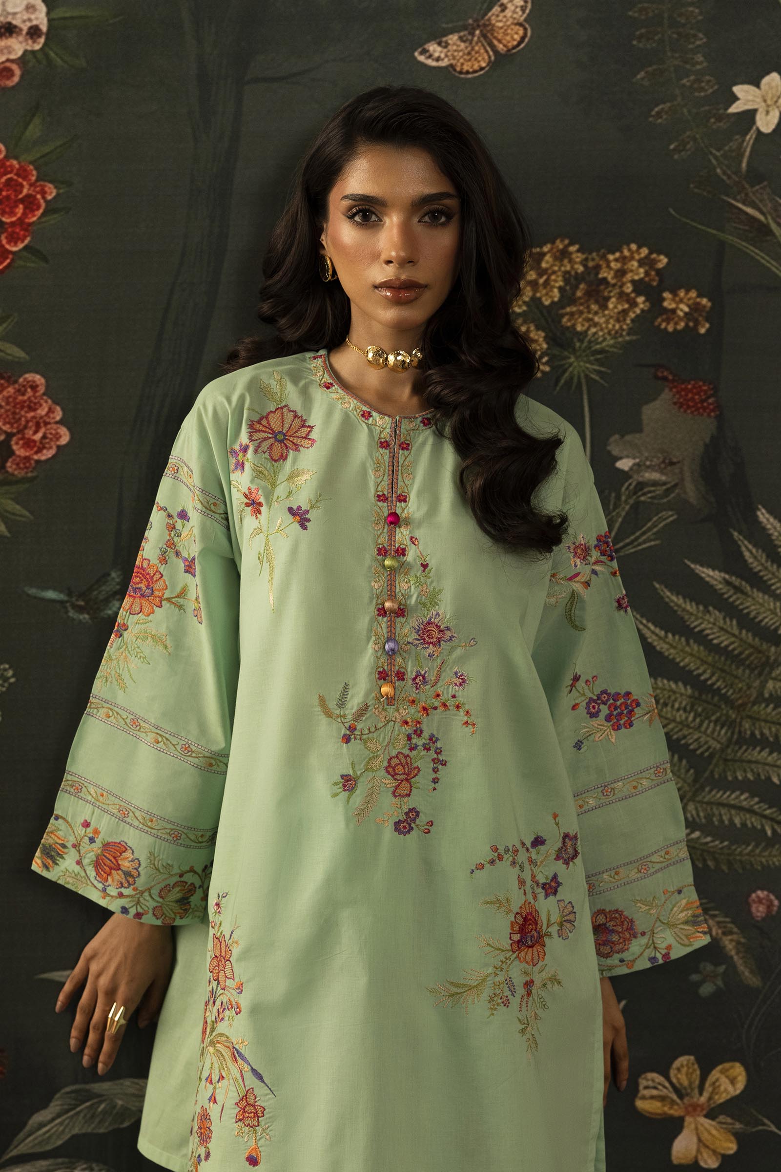 Stitched Embroidered Lawn Shirt + Shalwar