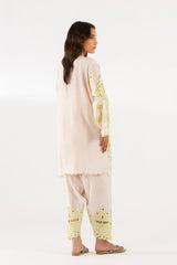 Stitched Embroidered Raw Silk Shirt + Shalwar