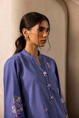 Stitched Embroidered Lawn Shirt + Culotte