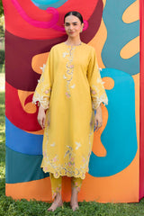 Stitched Embroidered Slub Lawn Shirt+ Shalwar