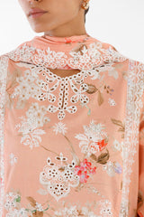 Stitched Embroidered Lawn Shirt + Dupatta
