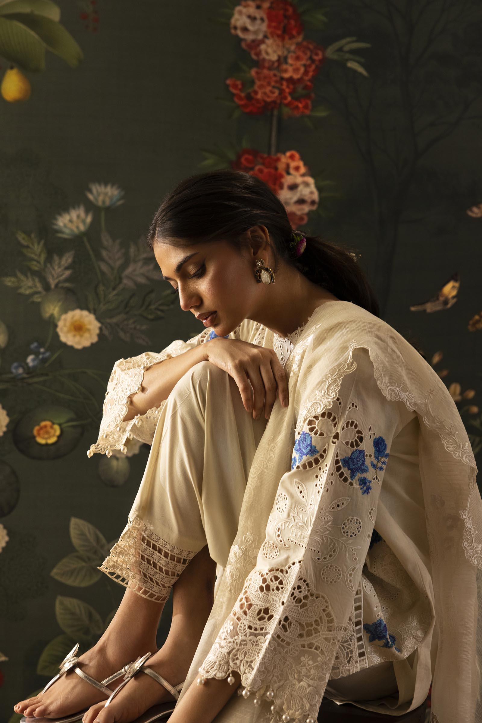 Stitched Embroidered Lawn Shirt+ Shalwar