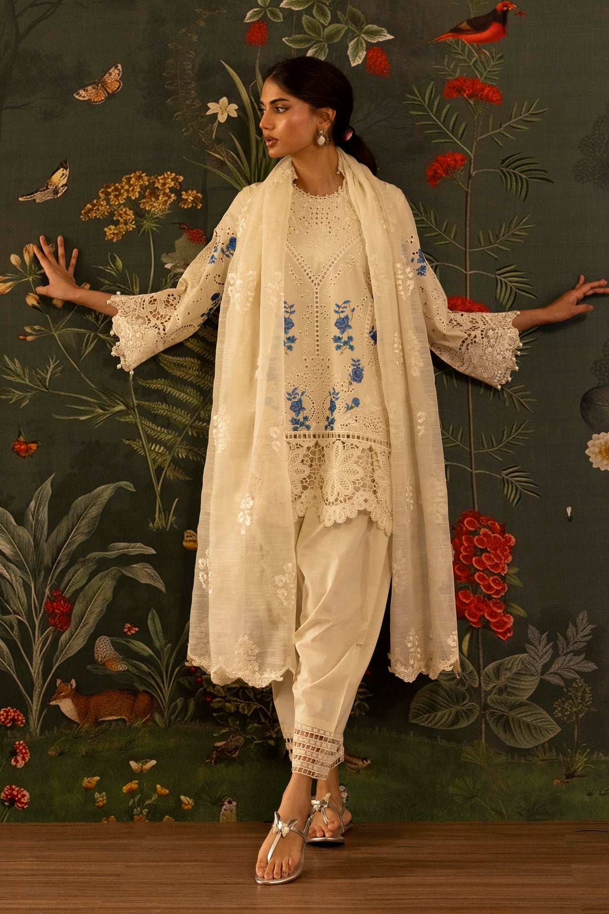 Stitched Embroidered Lawn Shirt+ Shalwar