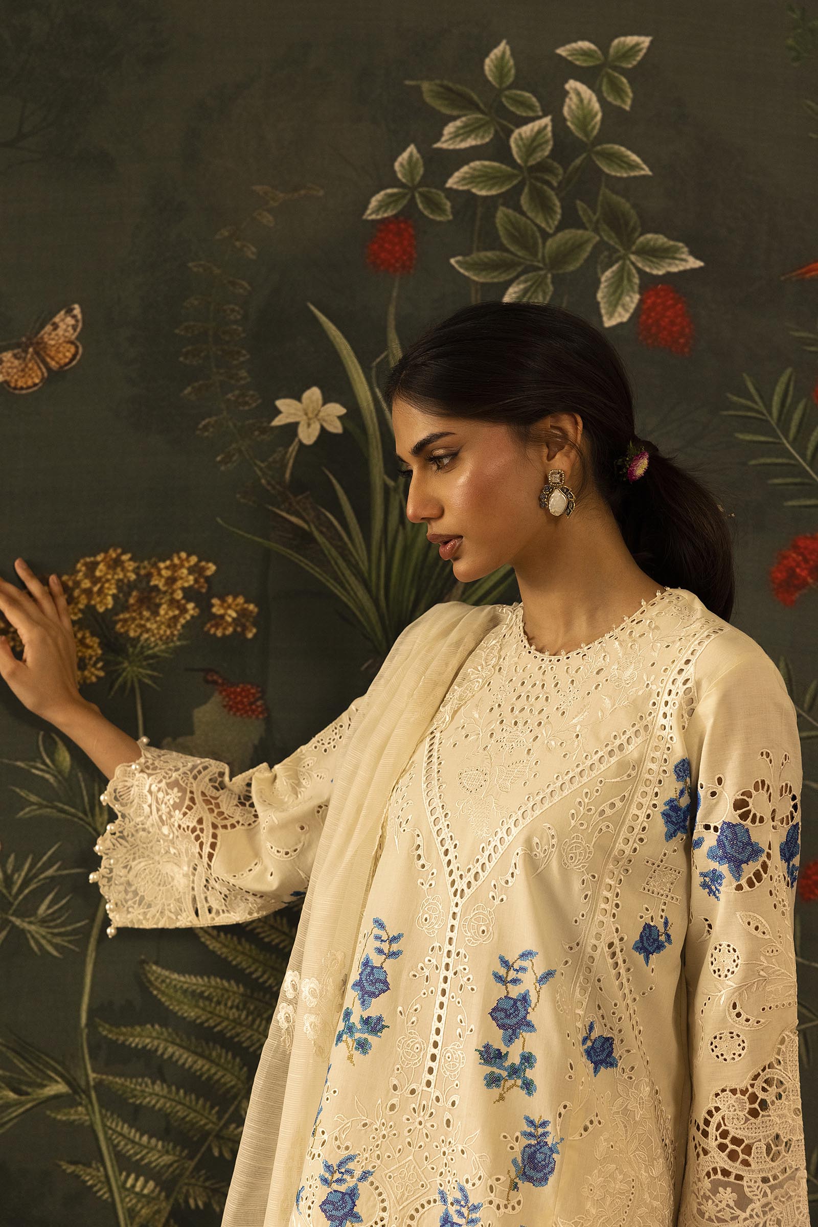 Stitched Embroidered Lawn Shirt+ Shalwar