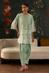Stitched Embroidered Lawn Suit
