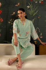 Stitched Embroidered Lawn Suit